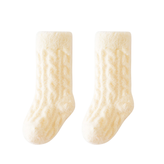 Yellow Twisted Winter Baby Socks
