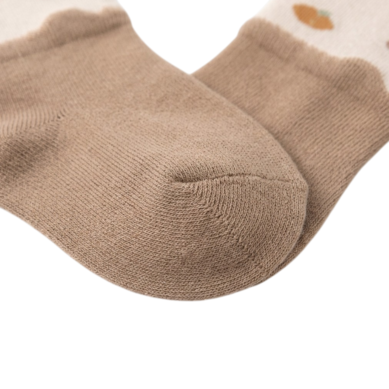 Coffee Two-Tone Baby Socks