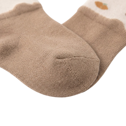 Coffee Two-Tone Baby Socks