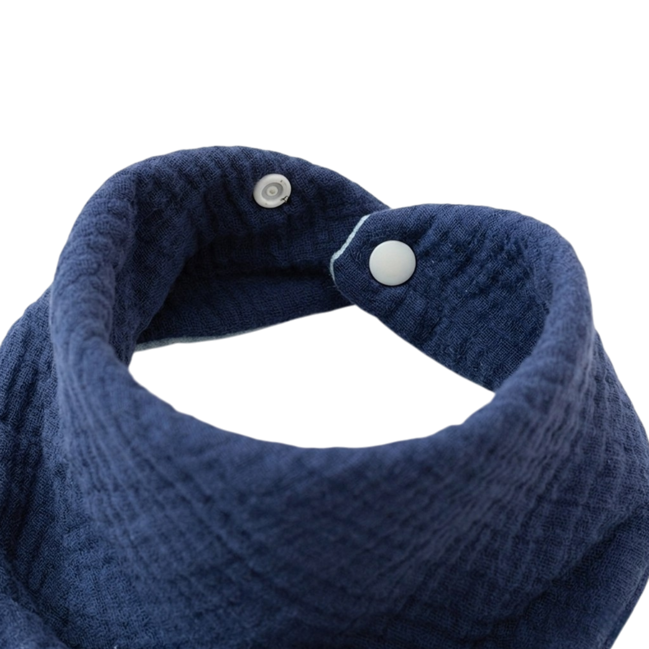 Sky Blue & Navy Reversible Baby Bib product image view 2