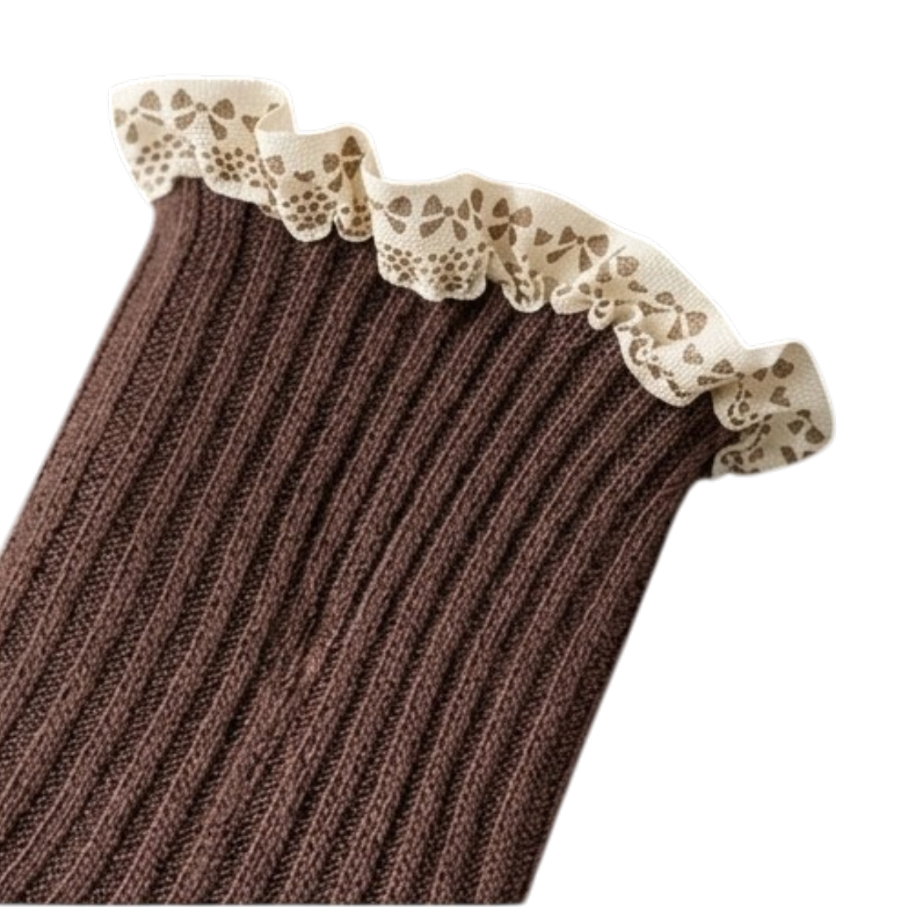 Coffee Ruffle Baby Socks product image