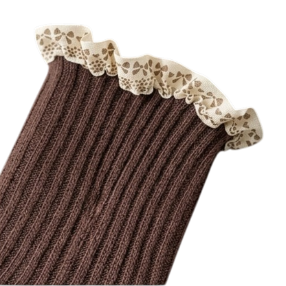 Coffee Ruffle Baby Socks product image
