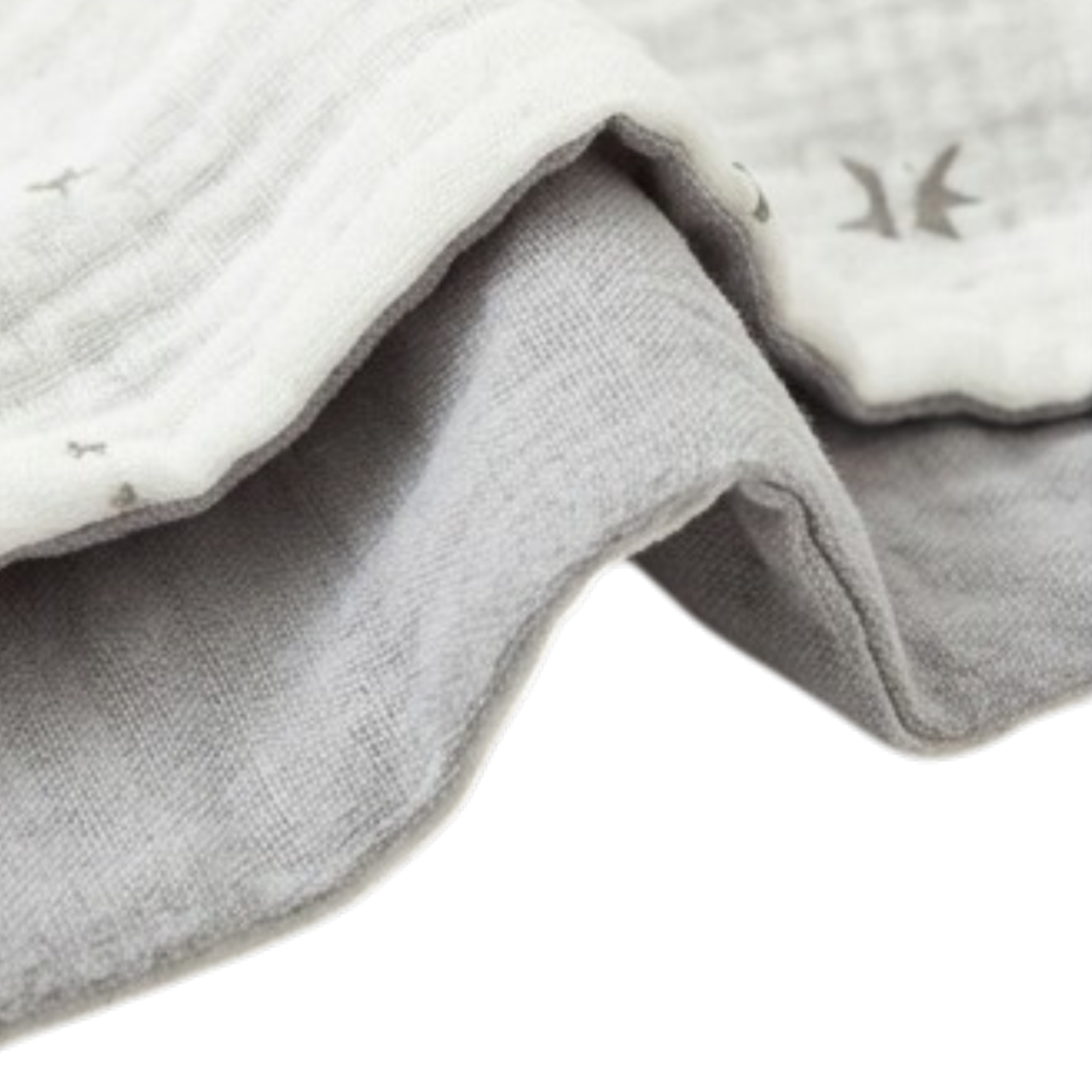 Stars & Moon + Gray Reversible Baby Bib product image