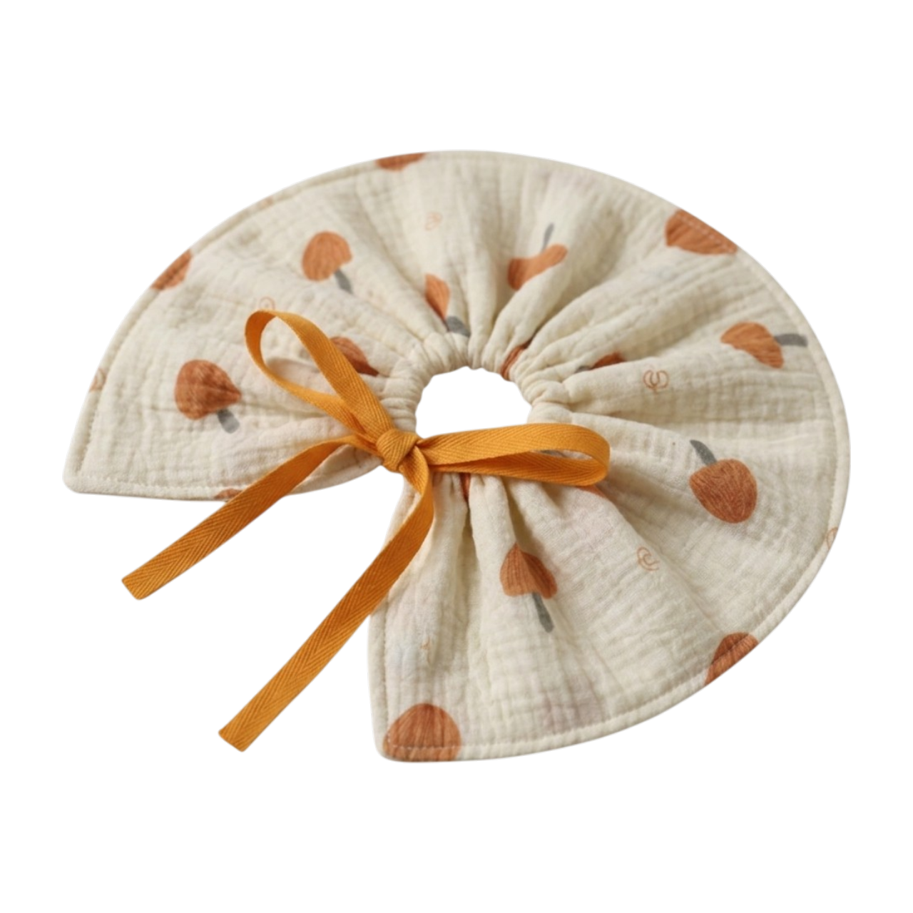 Tangerine Drawstring Baby Bib product image view 2