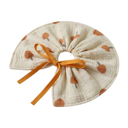 Tangerine Drawstring Baby Bib product image view 2