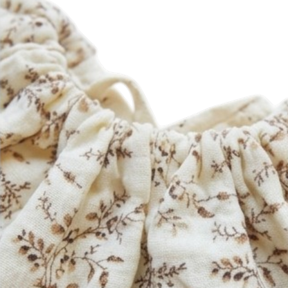Vintage Leaf Drawstring Baby Bib product image view 2