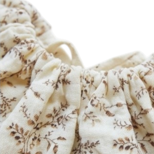 Vintage Leaf Drawstring Baby Bib product image view 2
