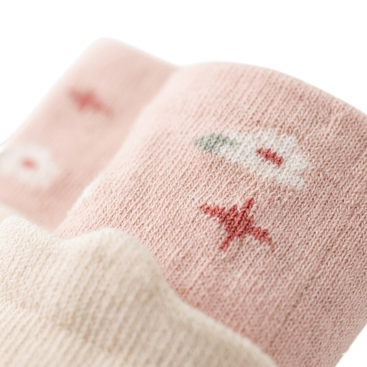 Pink Two-Tone Baby Socks