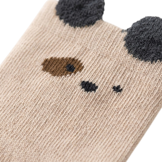 Khaki Puppy Baby Socks product image view 3
