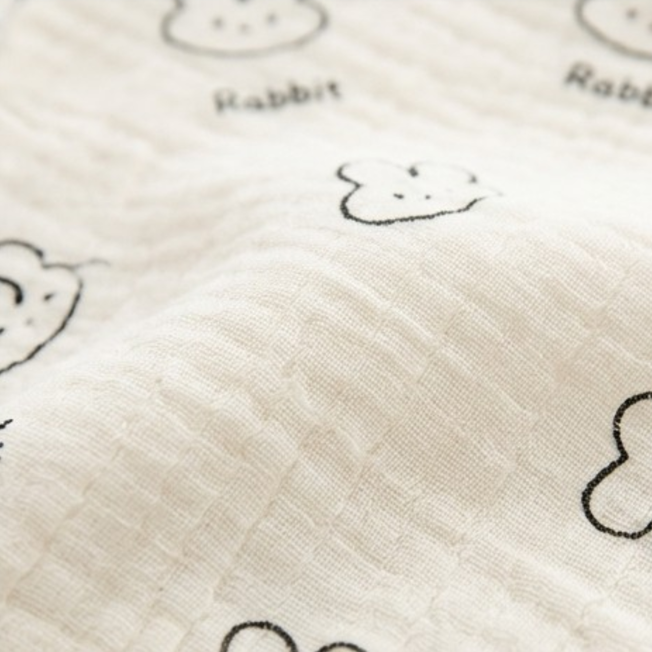 Little White Bunny Baby Bib product image view 3