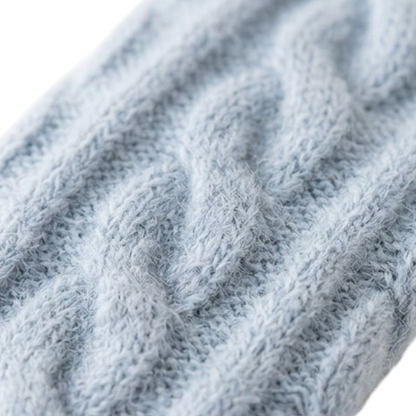 Blue Twisted Winter Baby Socks