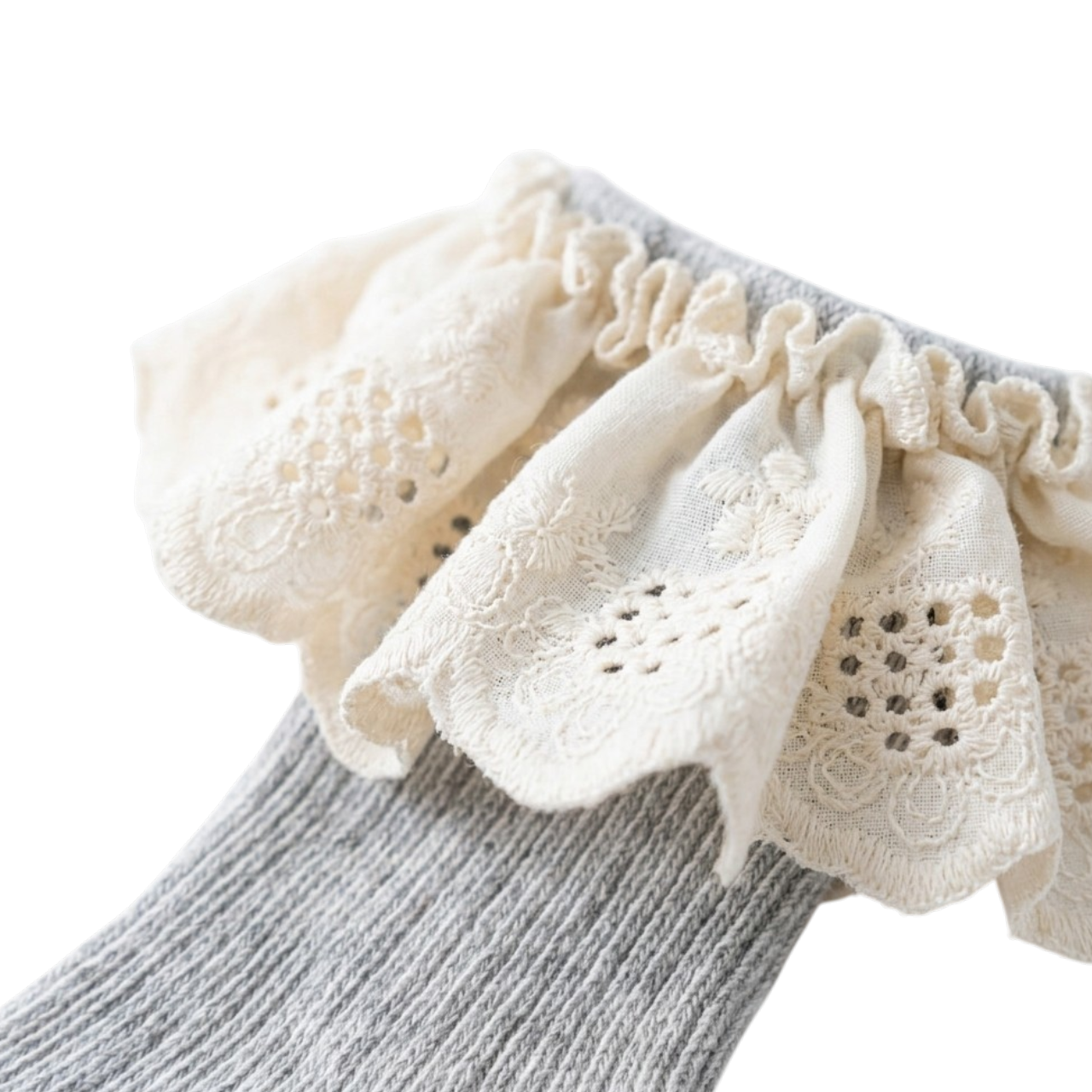 Gray Lace Baby Socks product image