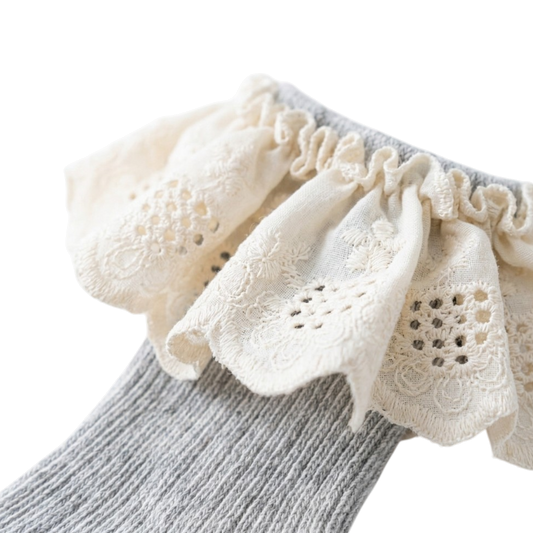 Gray Lace Baby Socks product image