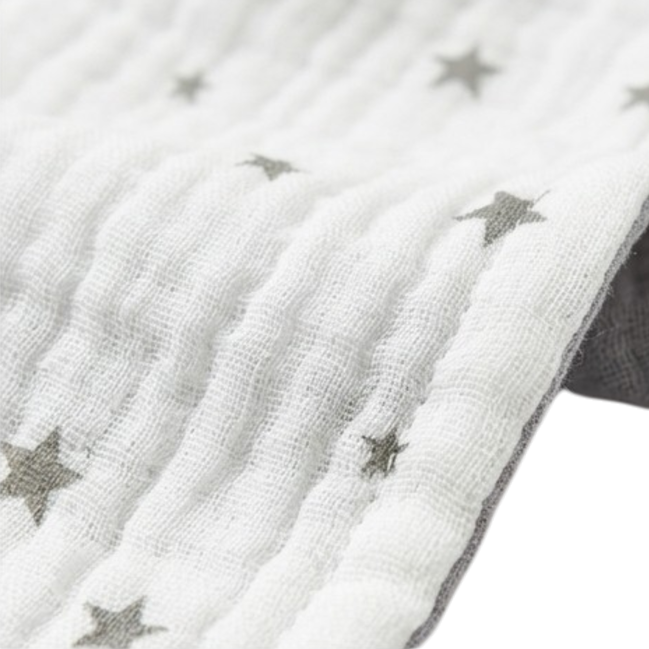 Stars & Moon + Gray Reversible Baby Bib product image view 2