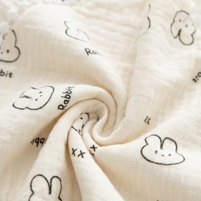 Little White Bunny Baby Bib product image view 4