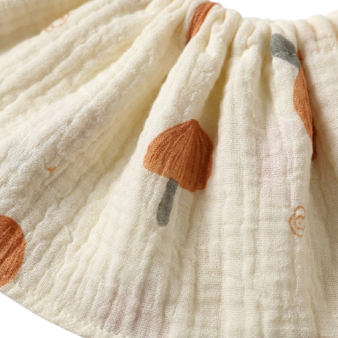 Tangerine Drawstring Baby Bib product image view 4