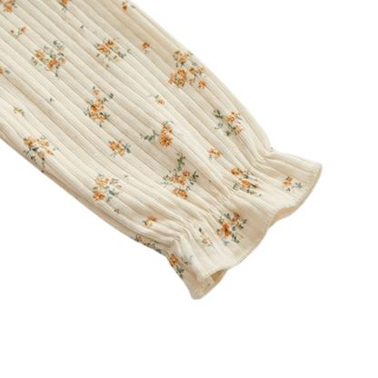 Warm Yellow Floral Baby Bodysuit Set product image view 6