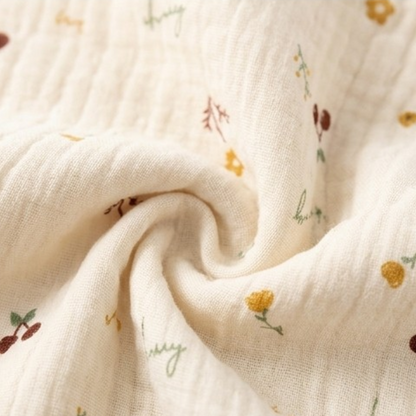Little Cherry & Flower Baby Bib product image view 3