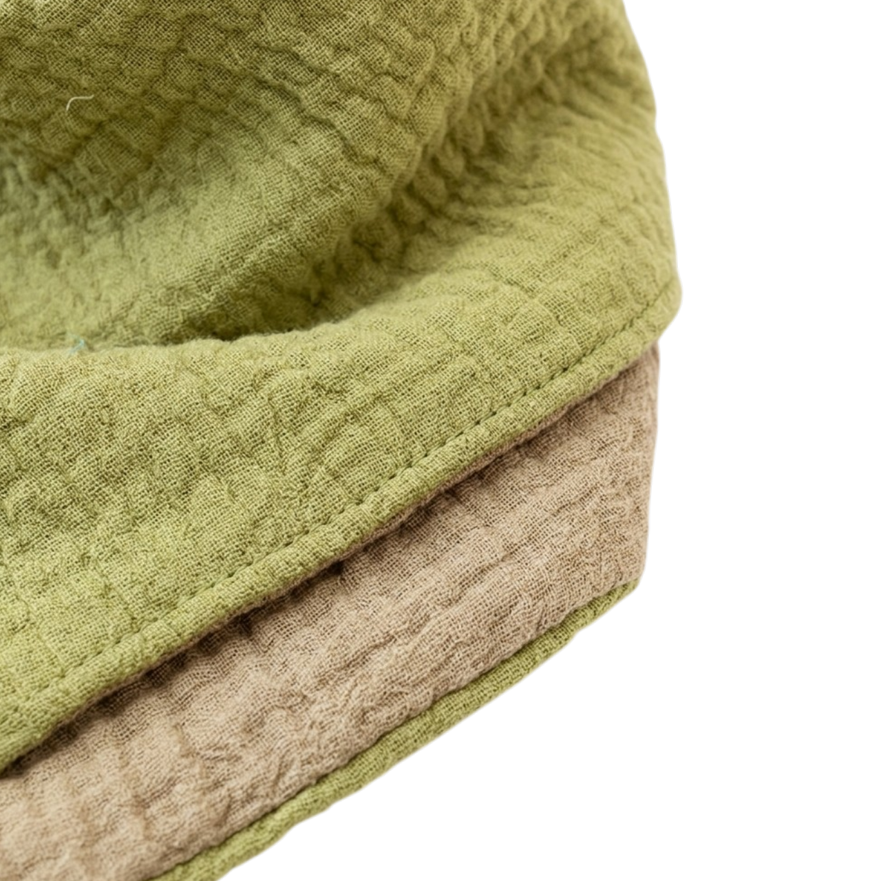 Olive & Dark Khaki Reversible Baby Bib product image view 2