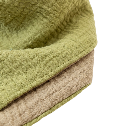 Olive & Dark Khaki Reversible Baby Bib product image view 2