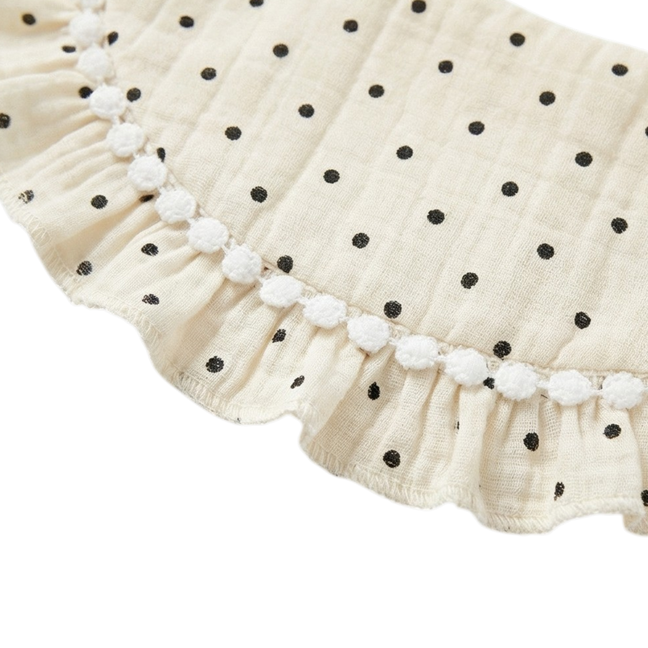 Little Black Polka Dot Bib product image view 3