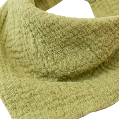 Olive & Dark Khaki Reversible Baby Bib product image