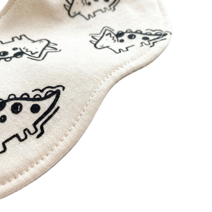 Double-Sided Gray Cute Dragon Baby Bib product image view 5