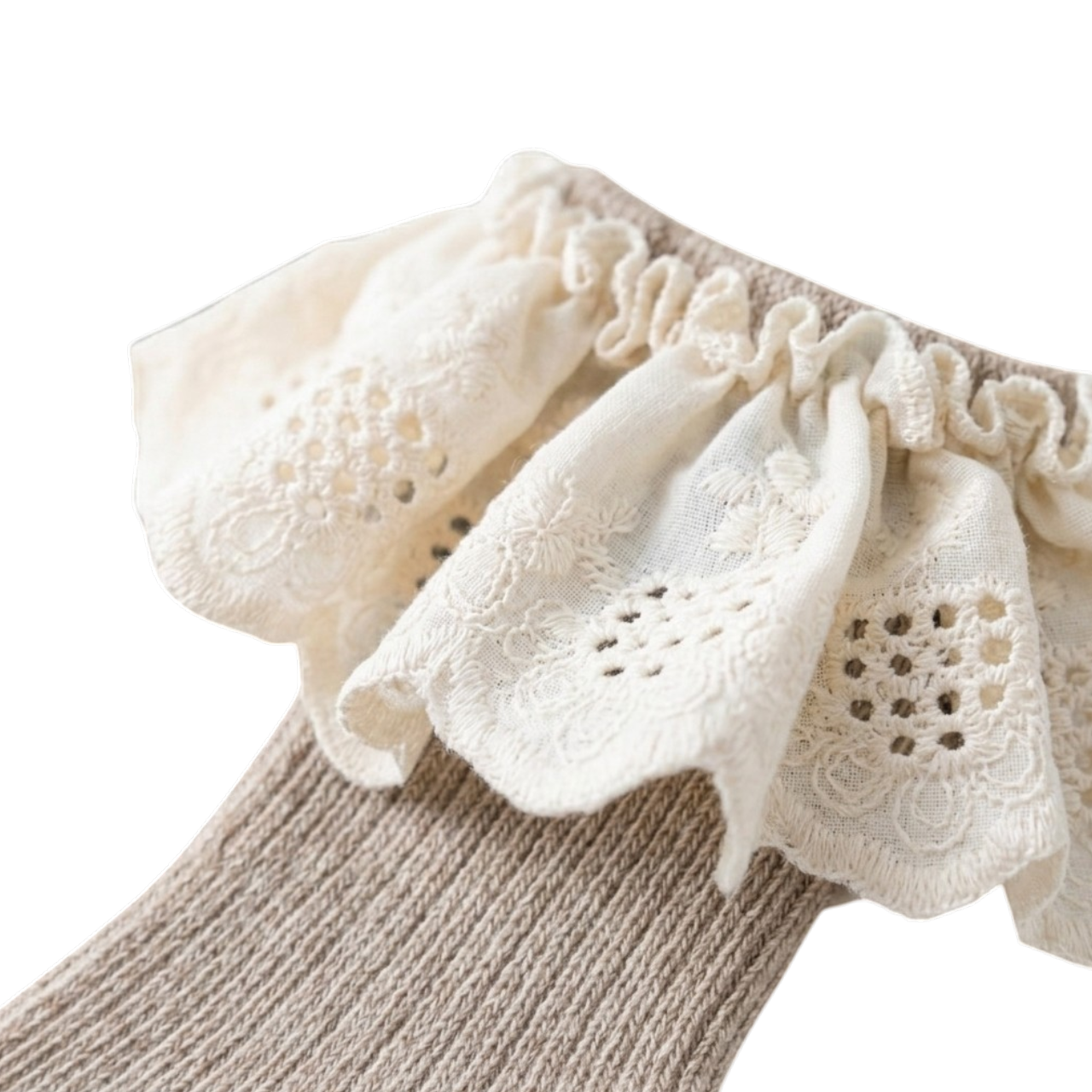 Khaki Lace Baby Socks product image