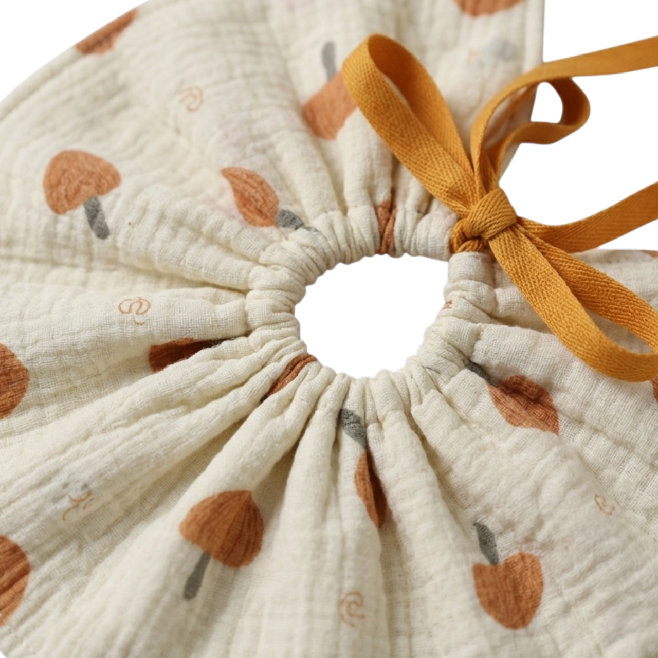 Tangerine Drawstring Baby Bib product image view 3