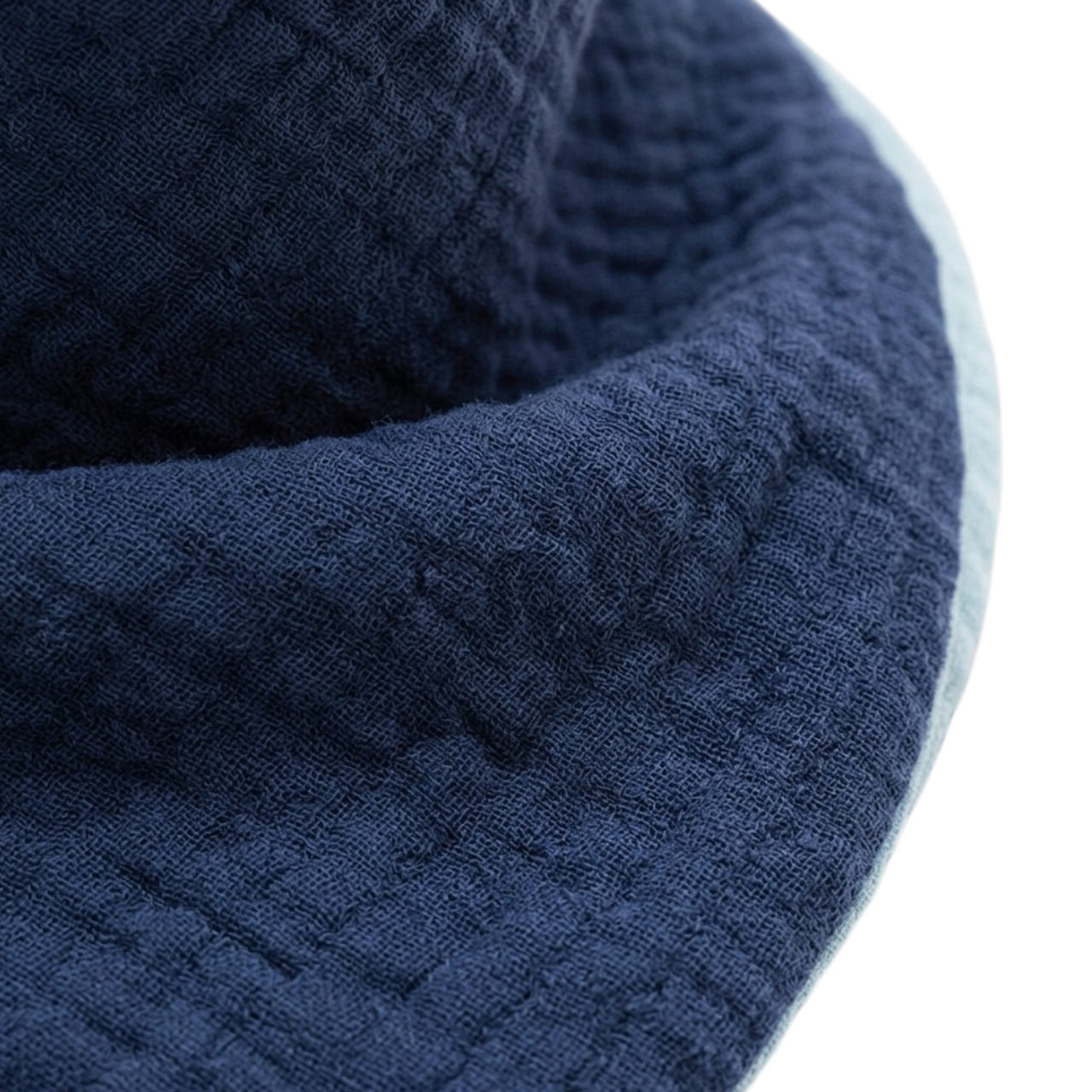Sky Blue & Navy Reversible Baby Bib product image view 3