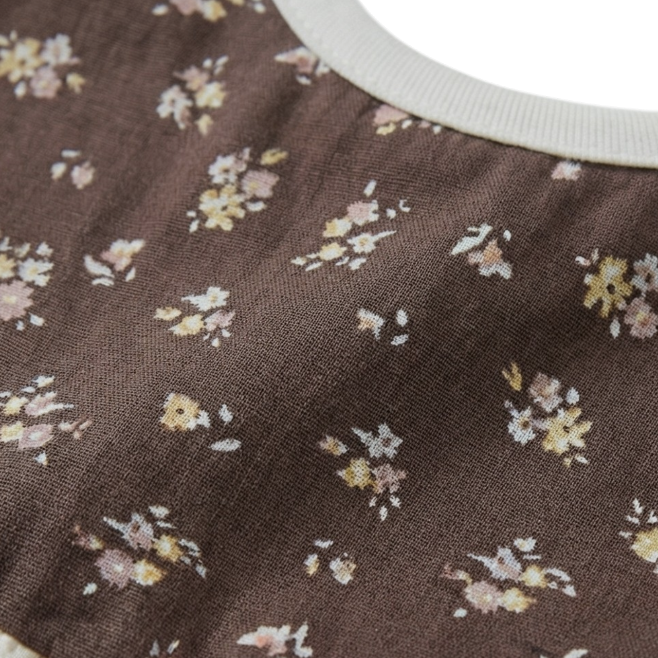 Coffee Floral Lace Baby Bib