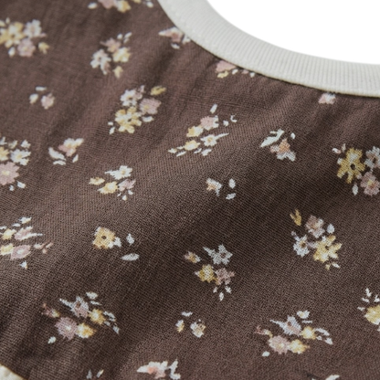 Coffee Floral Lace Baby Bib