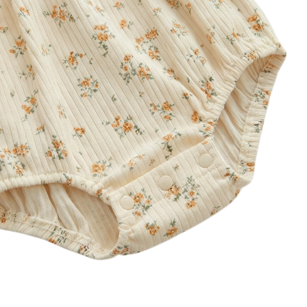 Warm Yellow Floral Baby Bodysuit Set product image view 7