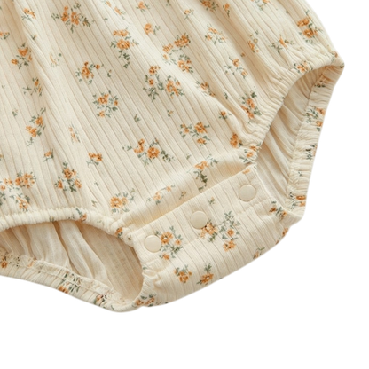 Warm Yellow Floral Baby Bodysuit Set product image view 7