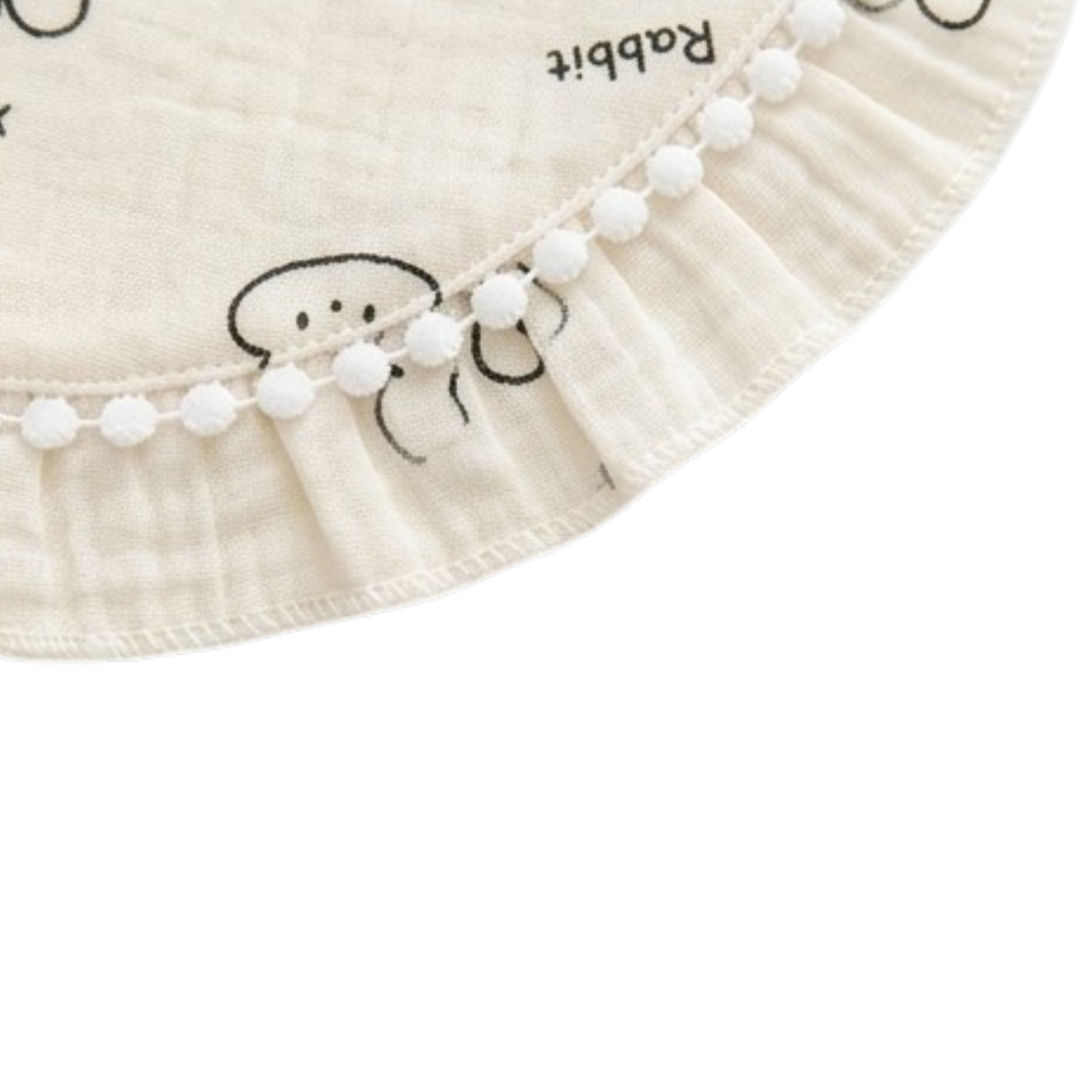 Little White Bunny Baby Bib product image view 2