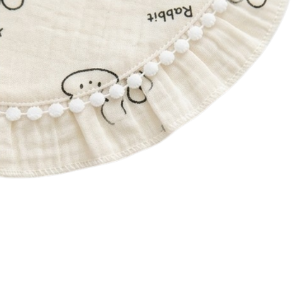 Little White Bunny Baby Bib product image view 2