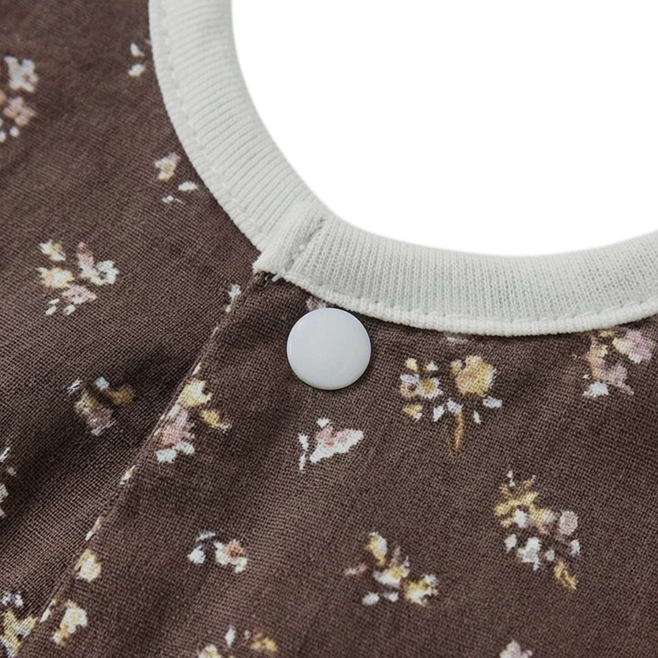 Coffee Floral Lace Baby Bib