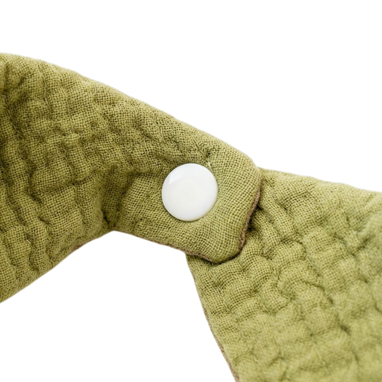 Olive & Dark Khaki Reversible Baby Bib product image view 3