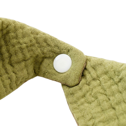 Olive & Dark Khaki Reversible Baby Bib product image view 3
