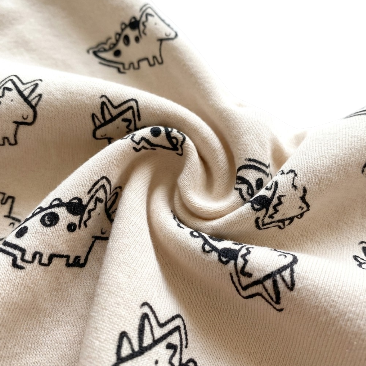 Double-Sided Gray Cute Dragon Baby Bib product image view 6