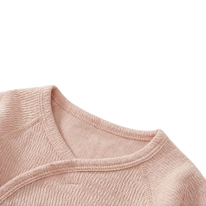 Pink Duck Long Sleeve Baby Bodysuit Set product image view 2