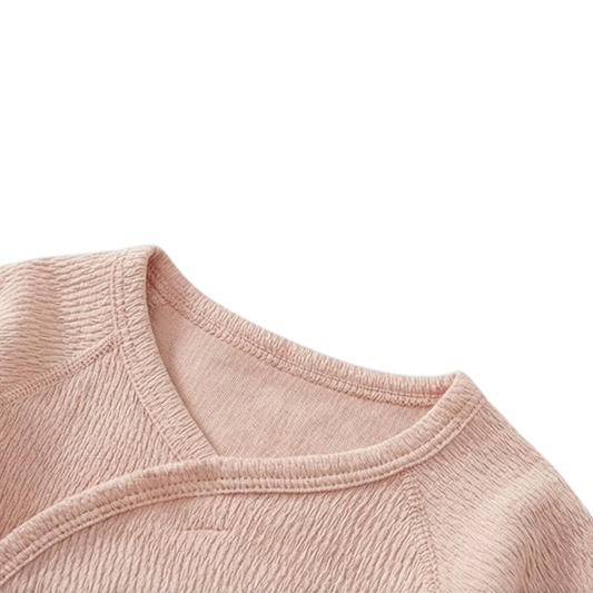 Pink Duck Long Sleeve Baby Bodysuit Set product image view 2