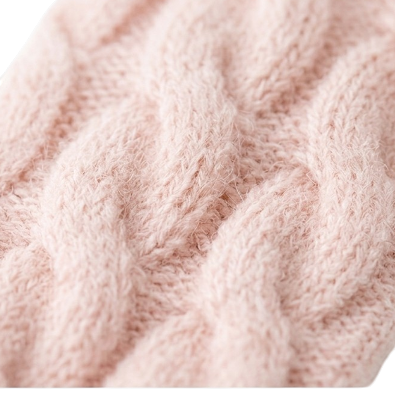 Pink Twisted Winter Baby Socks