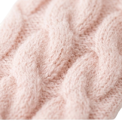 Pink Twisted Winter Baby Socks