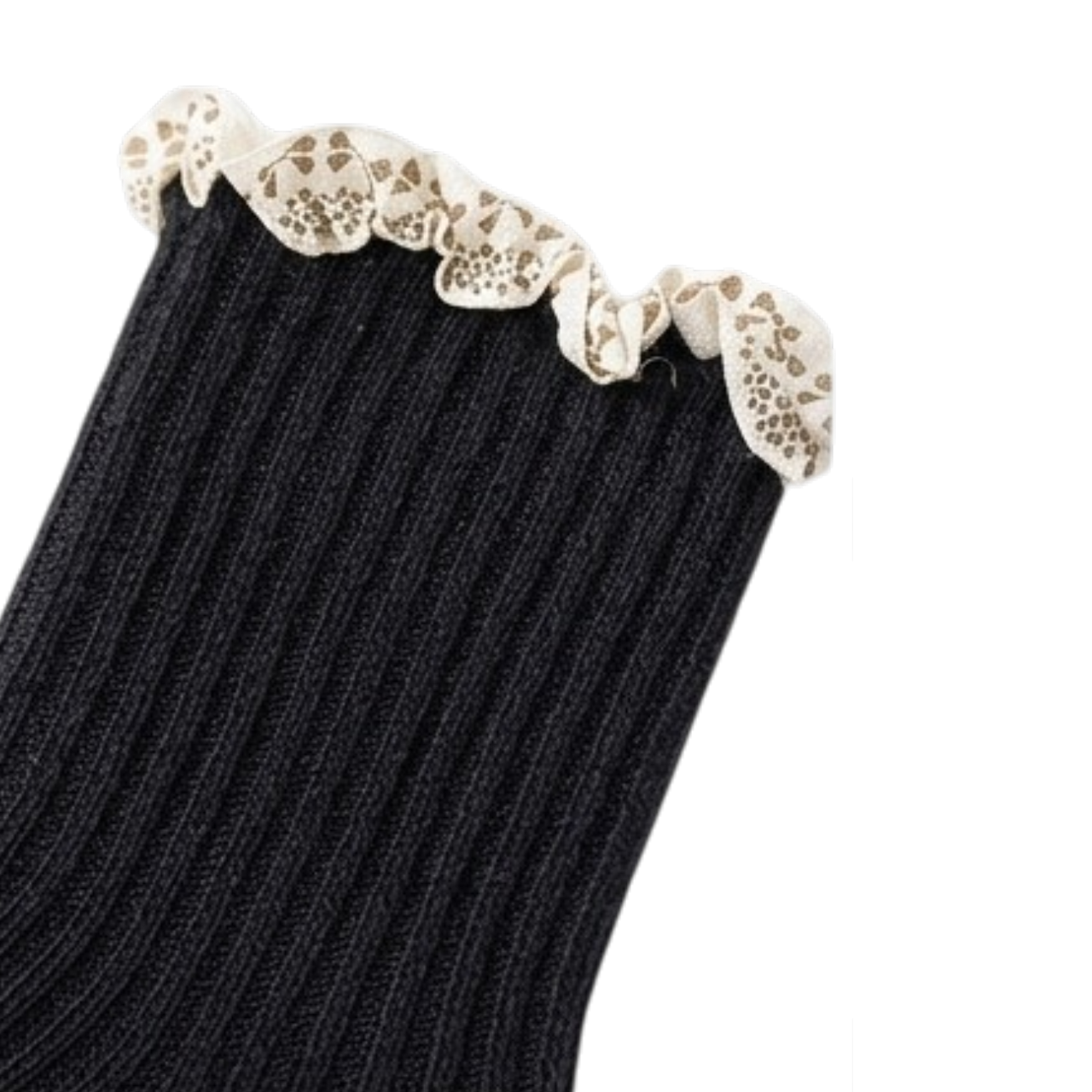 Black Ruffle Baby Socks