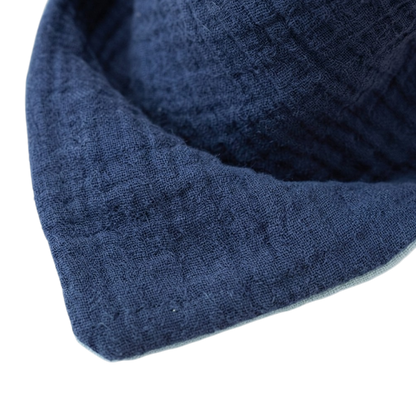 Sky Blue & Navy Reversible Baby Bib product image