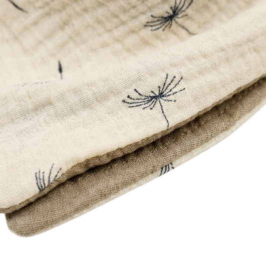Dandelion & Coffee Reversible Baby Bib product image view 2