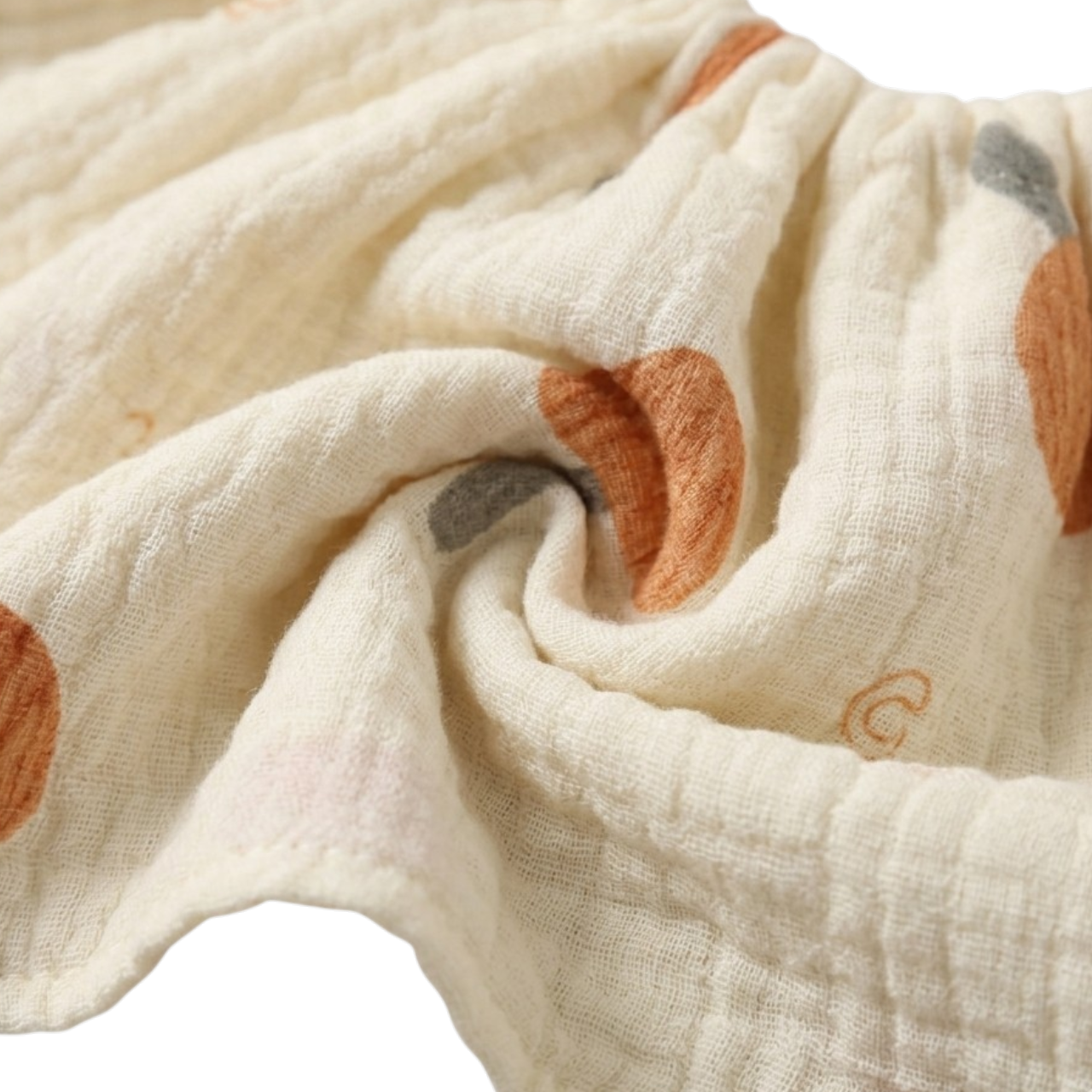 Tangerine Drawstring Baby Bib product image view 5