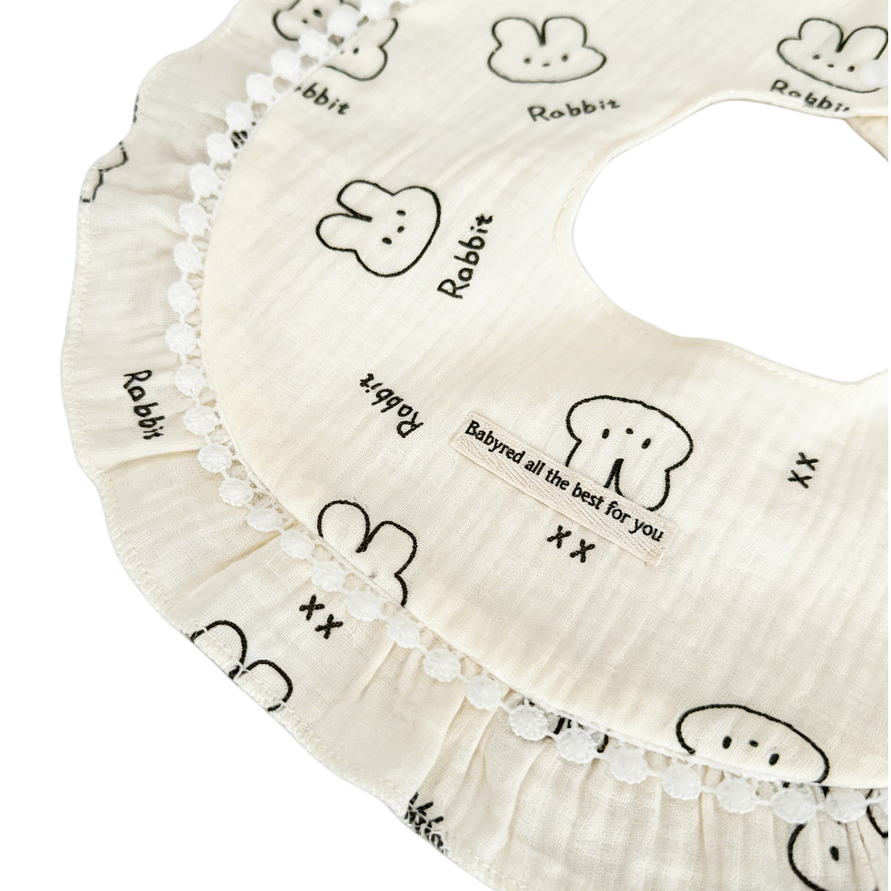 Little White Bunny Baby Bib product image