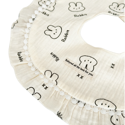 Little White Bunny Baby Bib product image